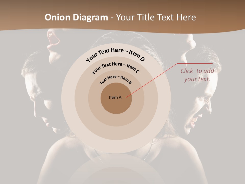 Mental Face Darkness PowerPoint Template