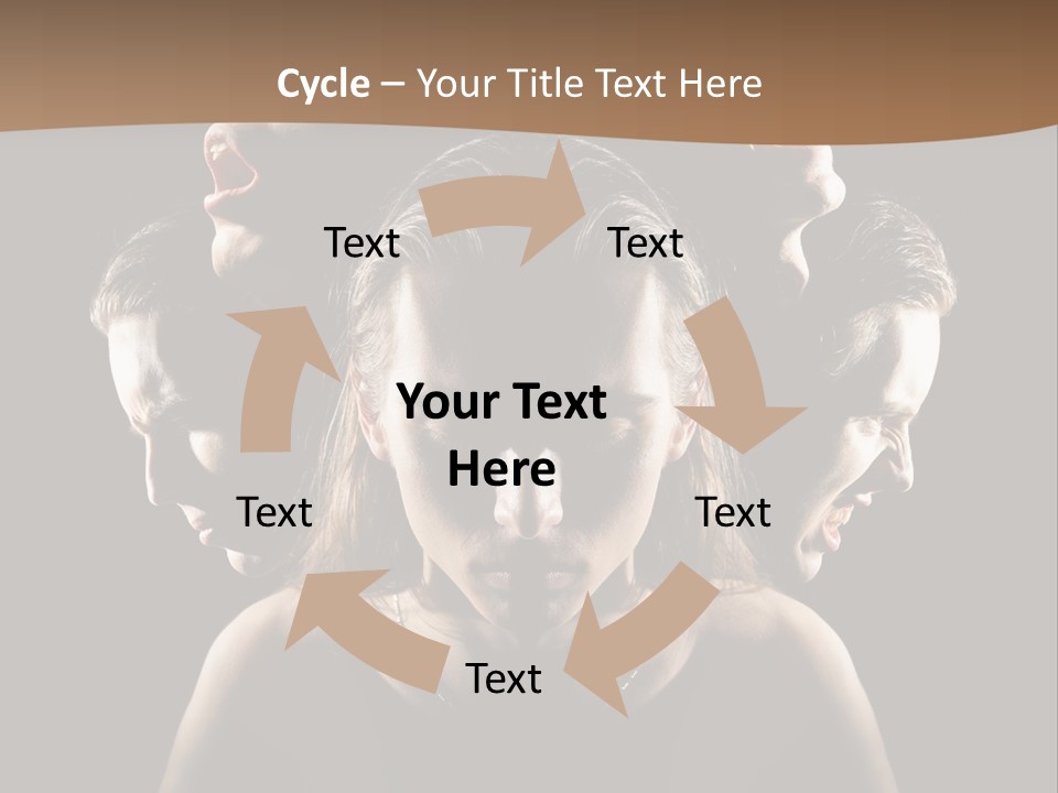 Mental Face Darkness PowerPoint Template