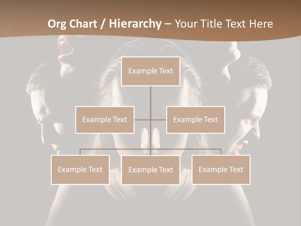 Mental Face Darkness PowerPoint Template