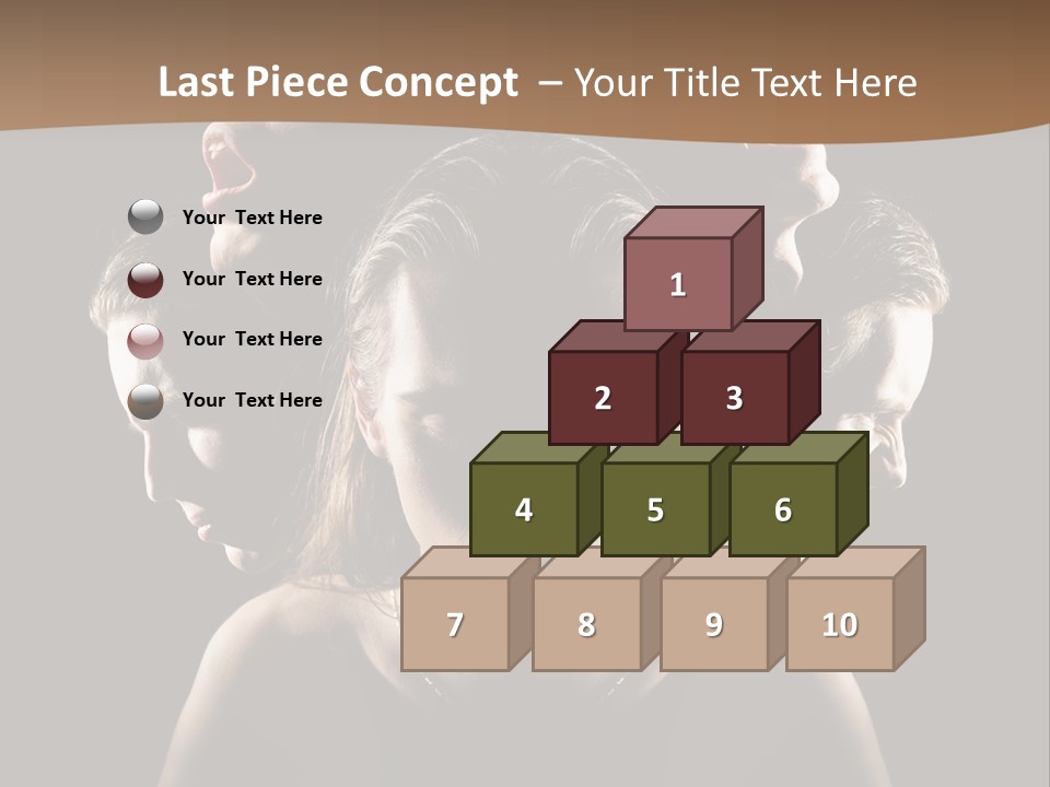 Mental Face Darkness PowerPoint Template