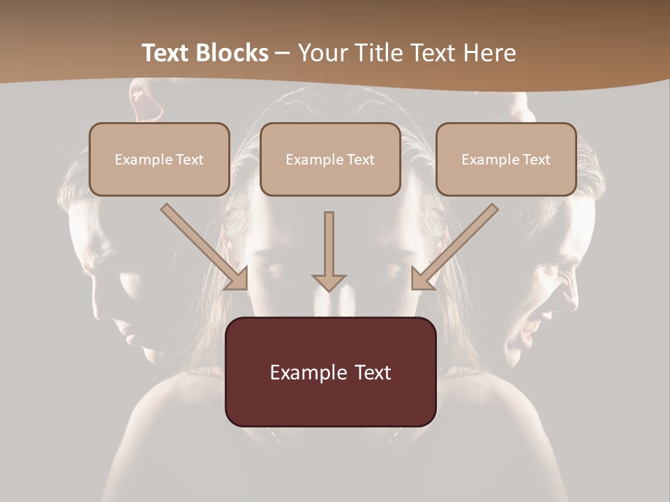 Mental Face Darkness PowerPoint Template
