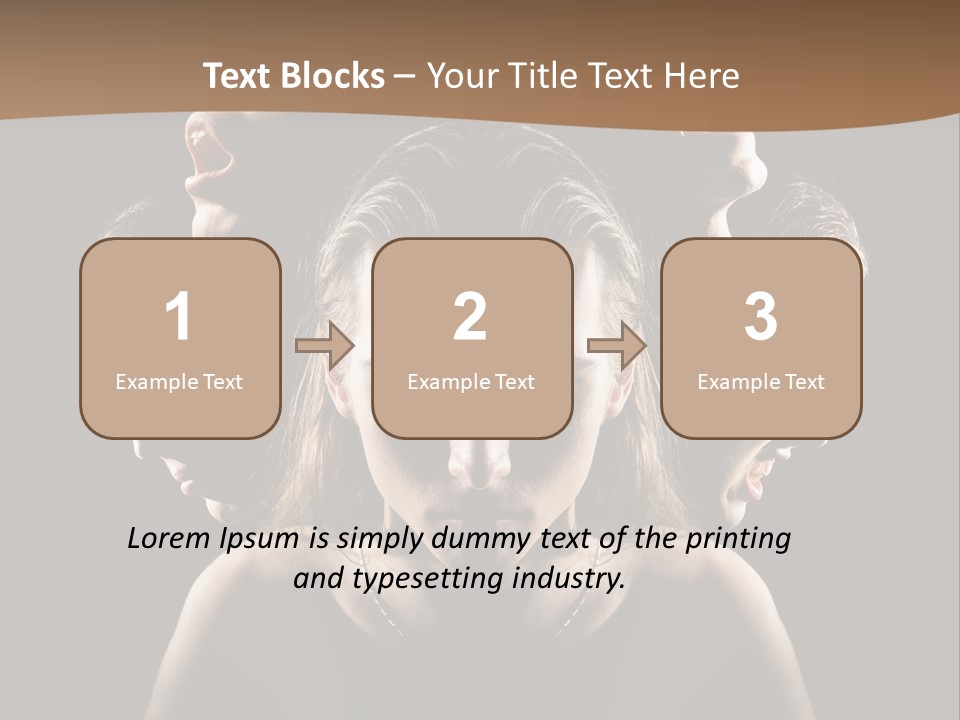 Mental Face Darkness PowerPoint Template