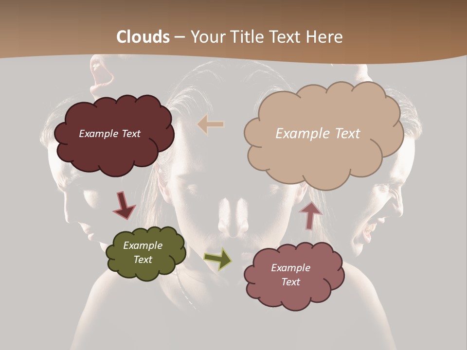 Mental Face Darkness PowerPoint Template