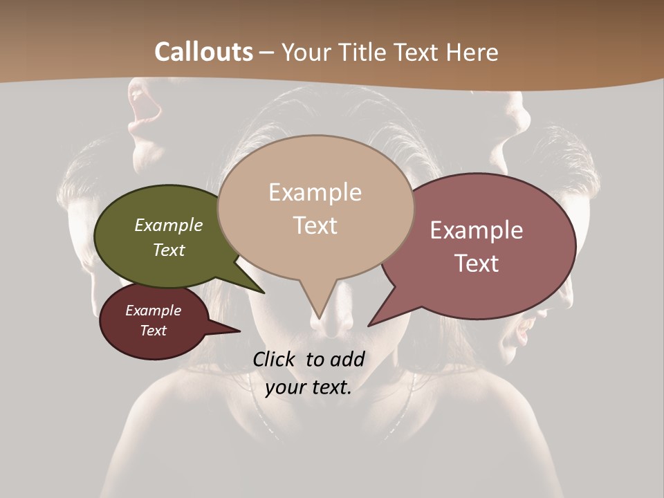 Mental Face Darkness PowerPoint Template