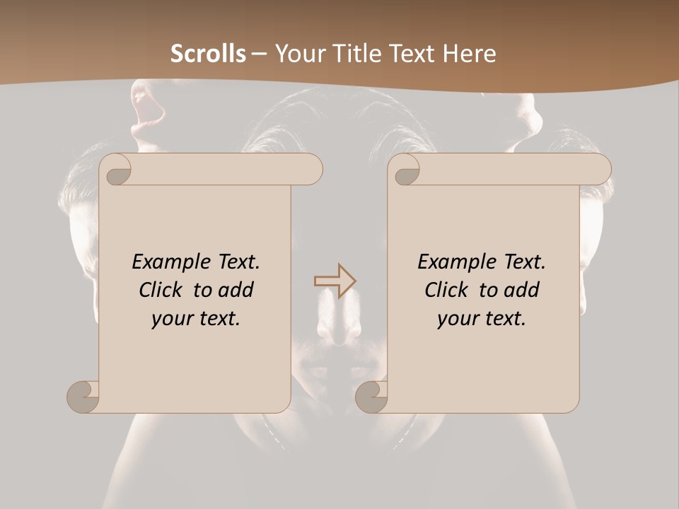 Mental Face Darkness PowerPoint Template