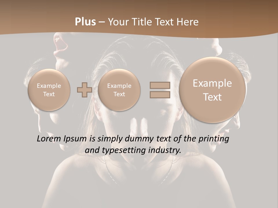 Mental Face Darkness PowerPoint Template
