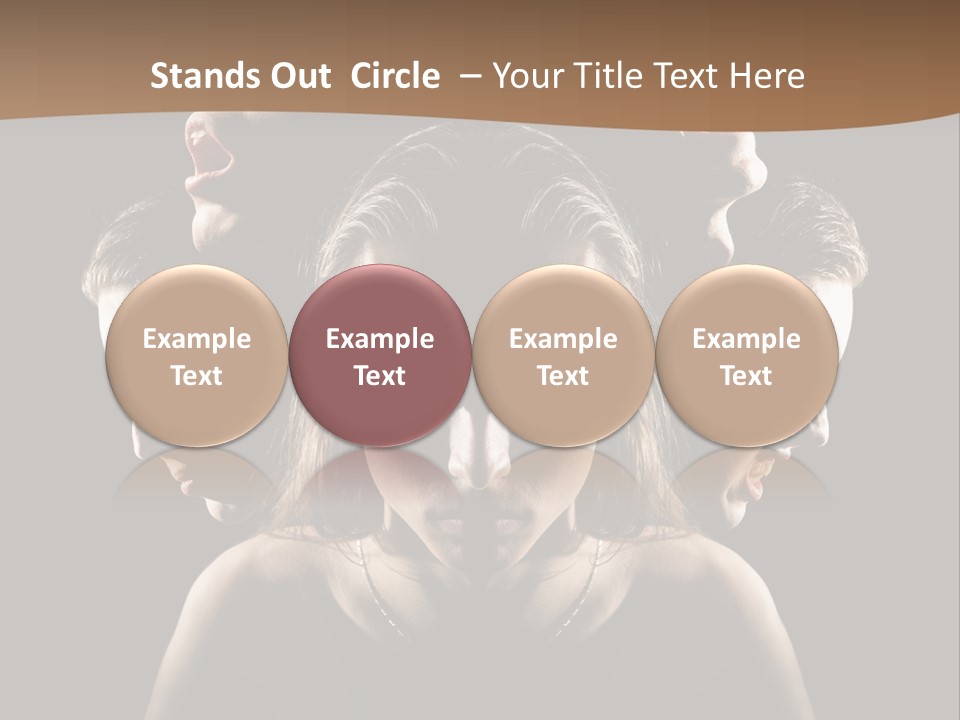 Mental Face Darkness PowerPoint Template