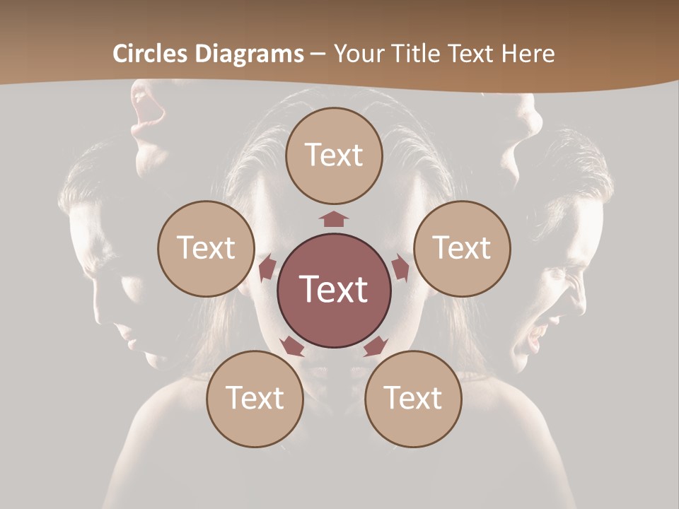 Mental Face Darkness PowerPoint Template