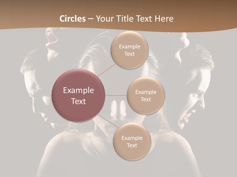 Mental Face Darkness PowerPoint Template