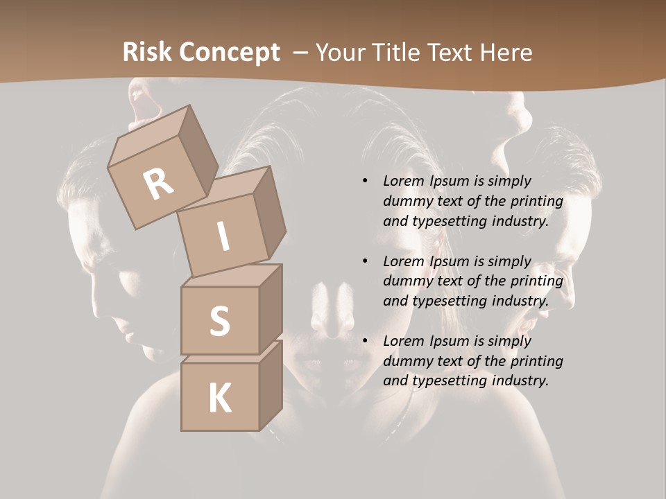 Mental Face Darkness PowerPoint Template