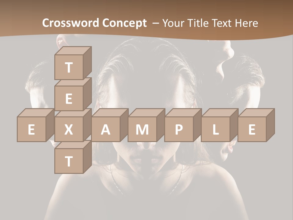 Mental Face Darkness PowerPoint Template