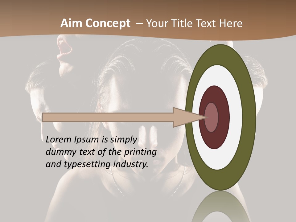 Mental Face Darkness PowerPoint Template