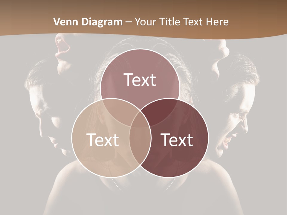 Mental Face Darkness PowerPoint Template