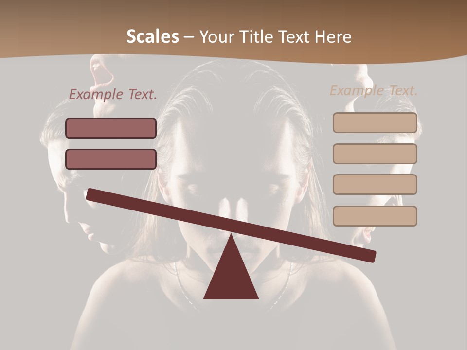 Mental Face Darkness PowerPoint Template