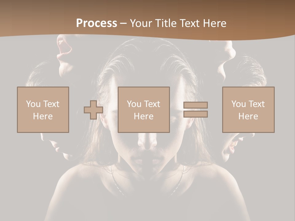 Mental Face Darkness PowerPoint Template