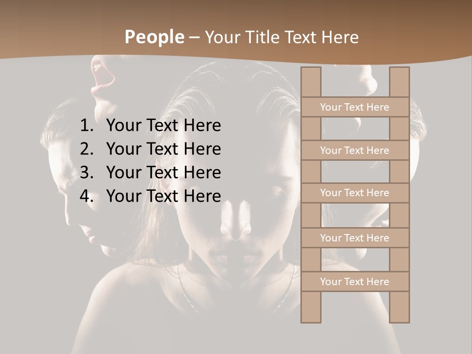 Mental Face Darkness PowerPoint Template