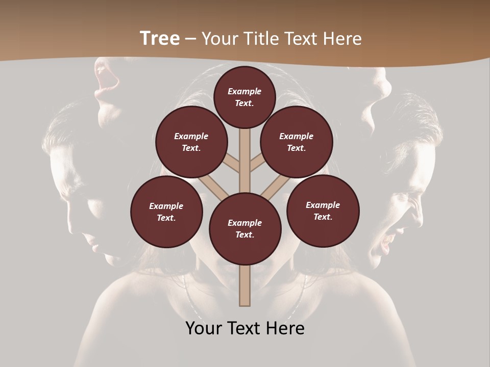 Mental Face Darkness PowerPoint Template