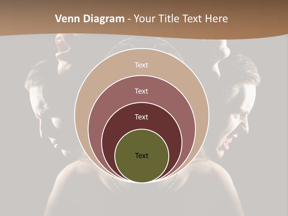 Mental Face Darkness PowerPoint Template