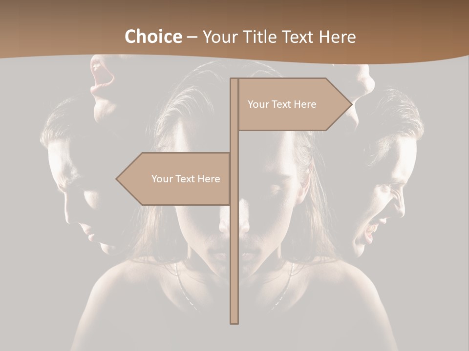 Mental Face Darkness PowerPoint Template