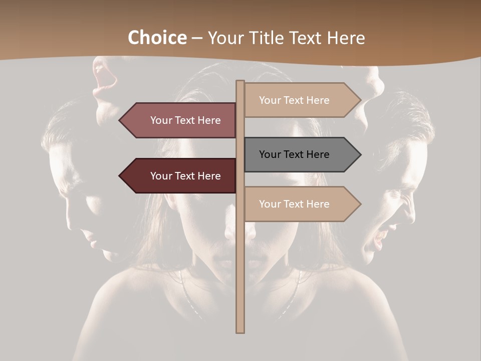 Mental Face Darkness PowerPoint Template