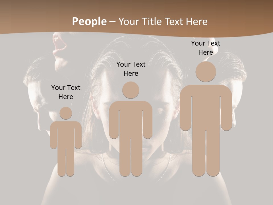 Mental Face Darkness PowerPoint Template