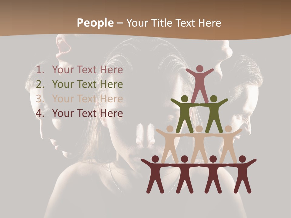 Mental Face Darkness PowerPoint Template