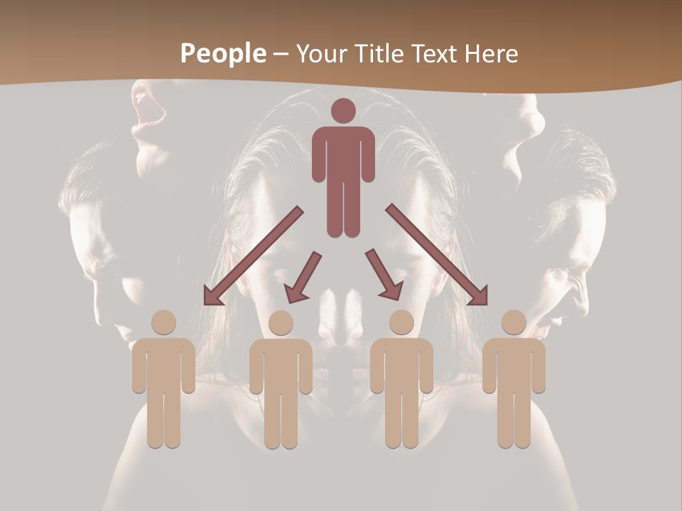 Mental Face Darkness PowerPoint Template