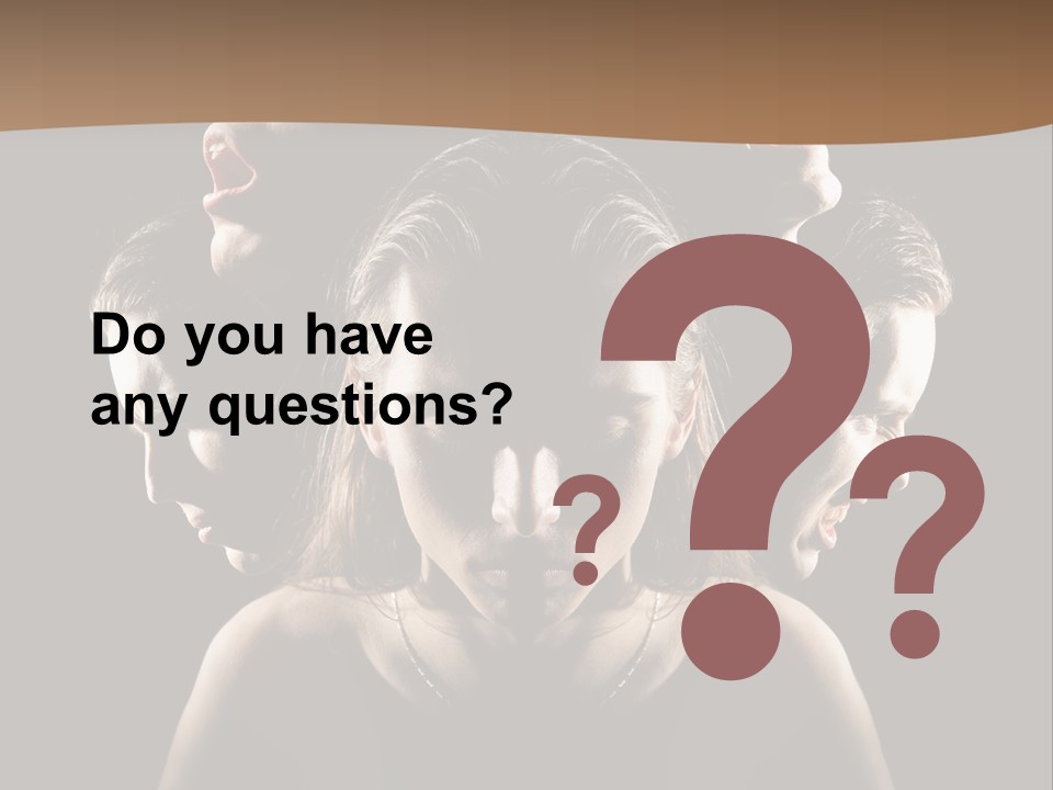 Mental Face Darkness PowerPoint Template