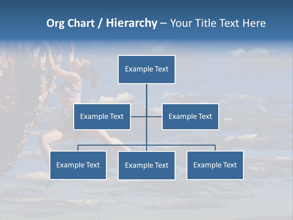 A Woman Climbing Up The Side Of A Cliff PowerPoint Template