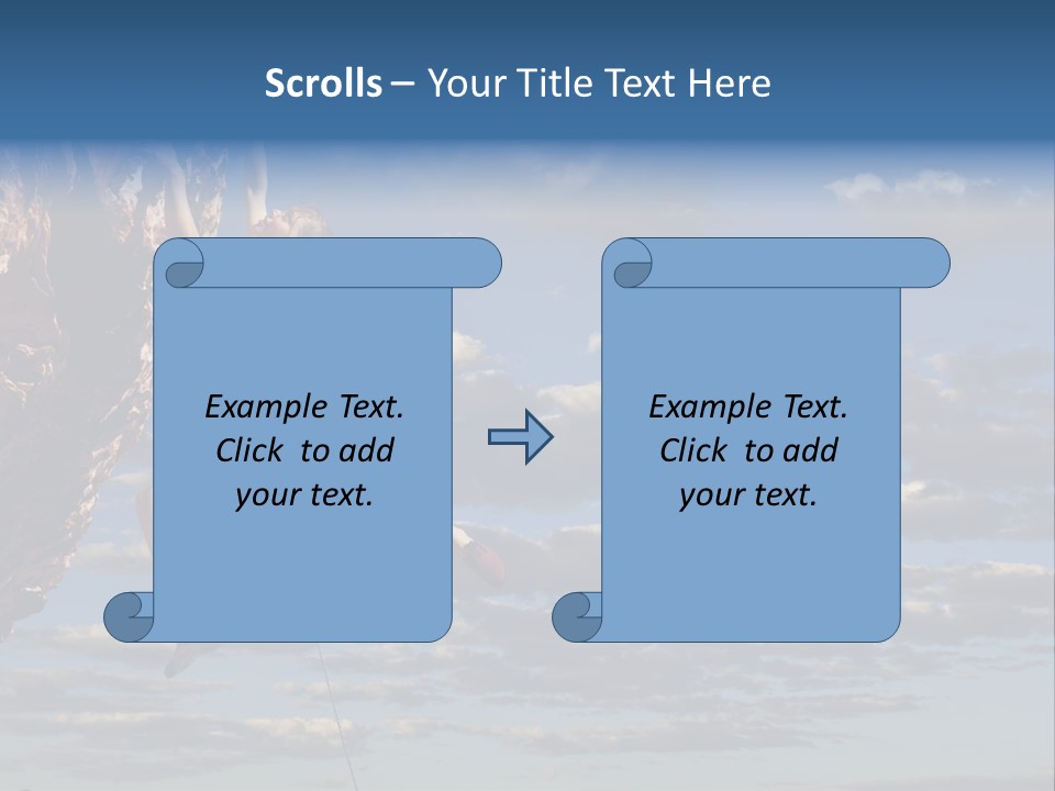A Woman Climbing Up The Side Of A Cliff PowerPoint Template