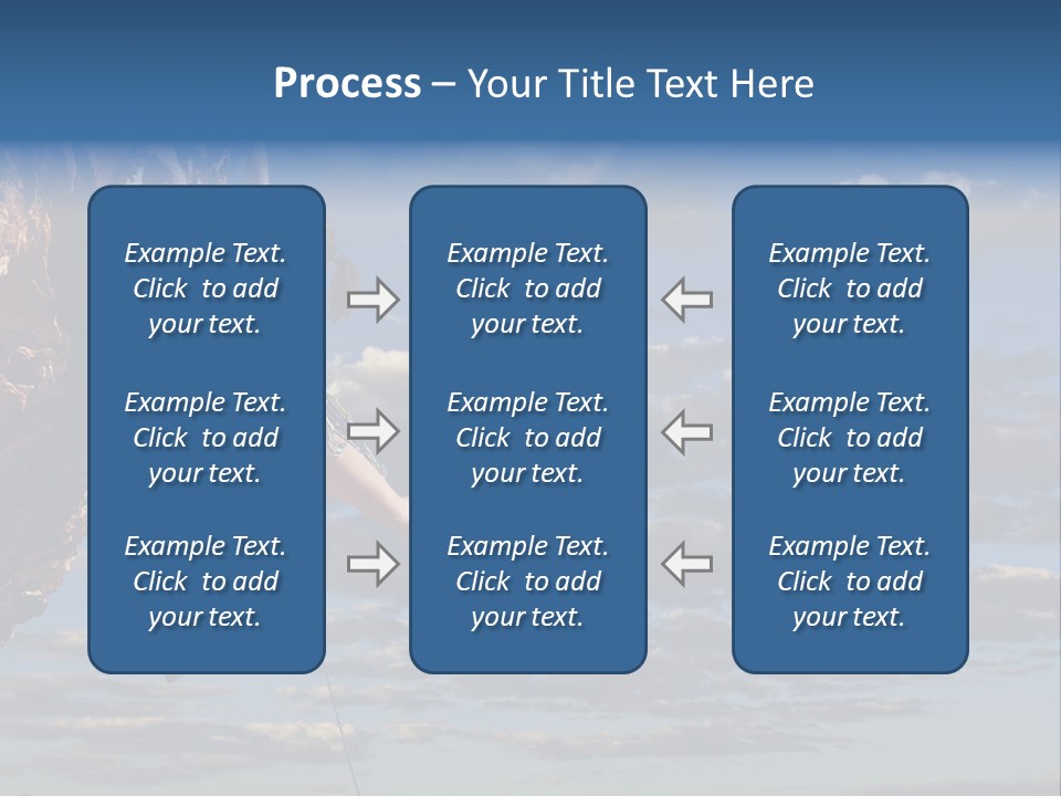 A Woman Climbing Up The Side Of A Cliff PowerPoint Template