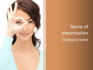 Showing Confident Woman PowerPoint Template