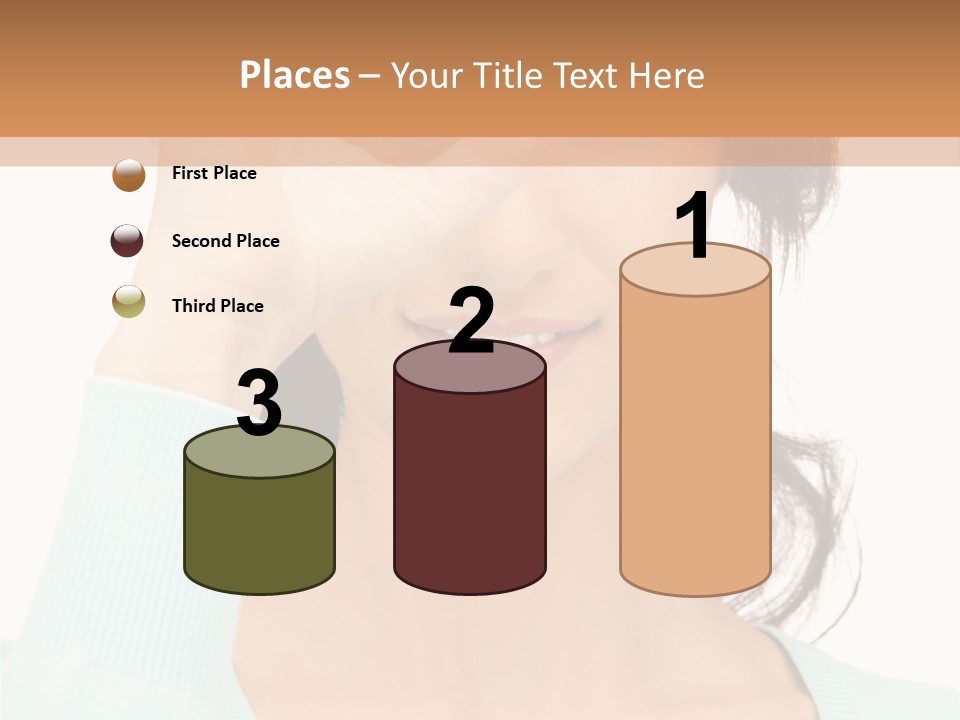 Showing Confident Woman PowerPoint Template