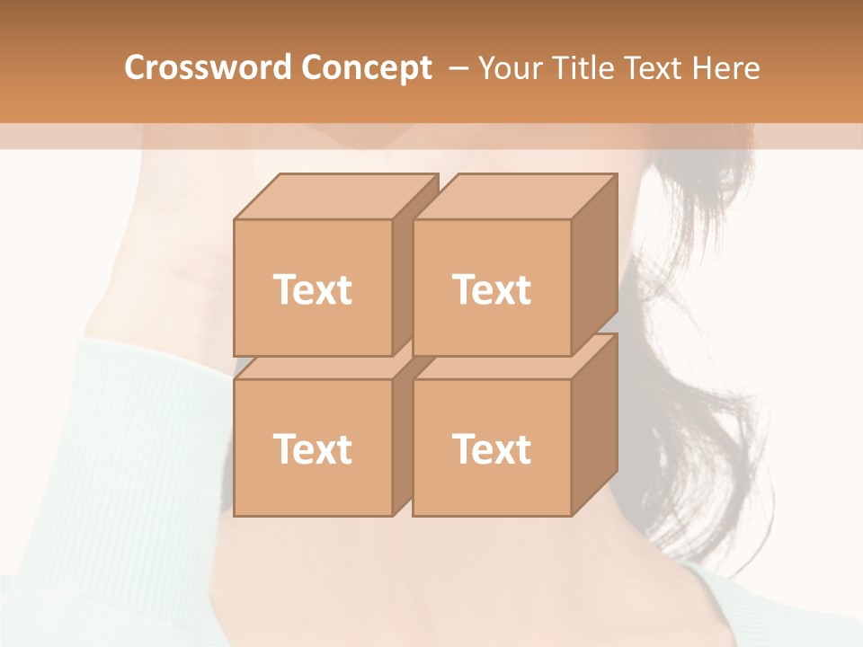 Showing Confident Woman PowerPoint Template