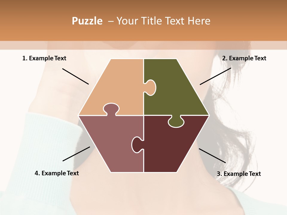 Showing Confident Woman PowerPoint Template