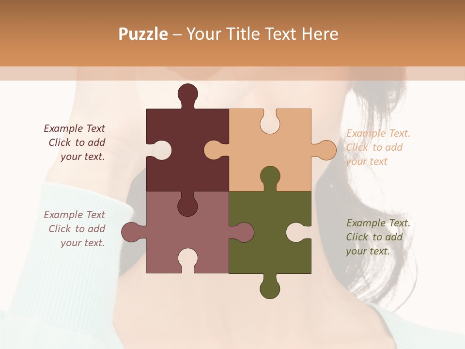 Showing Confident Woman PowerPoint Template