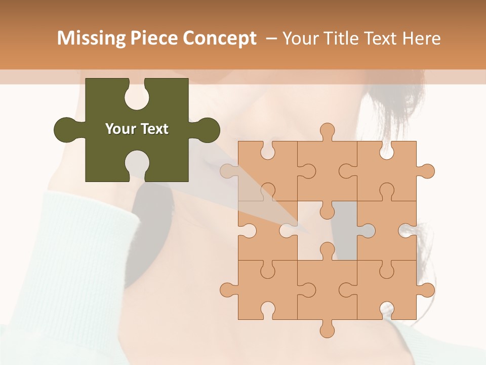 Showing Confident Woman PowerPoint Template