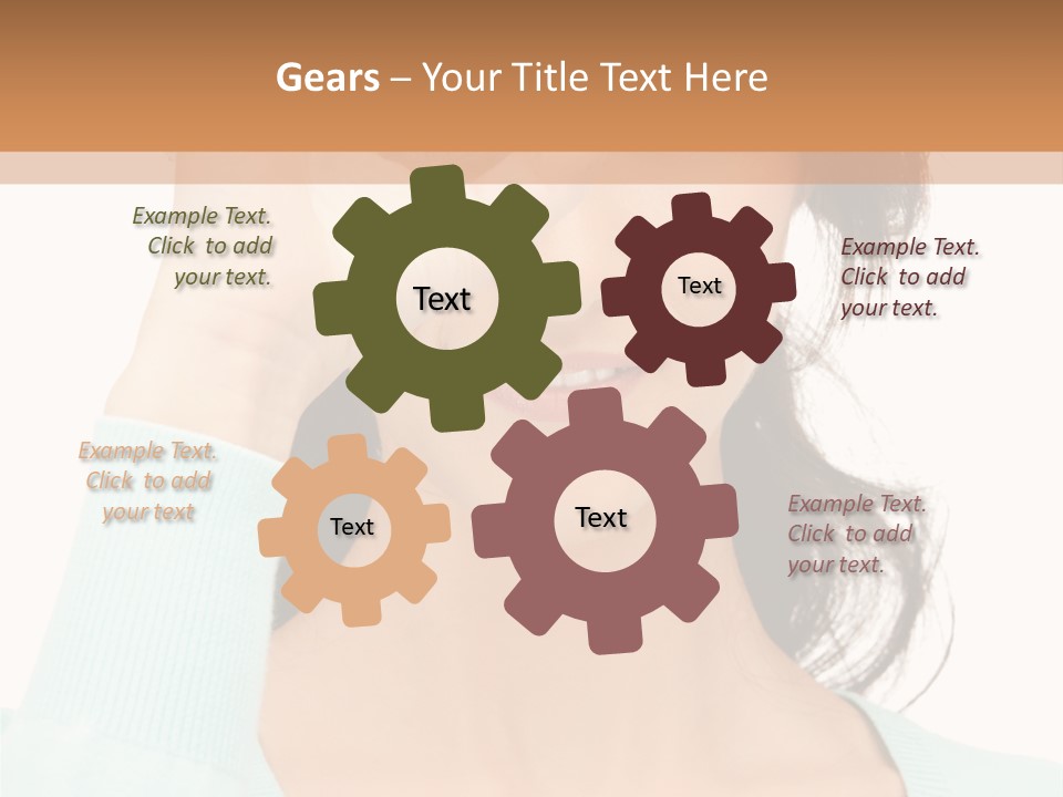 Showing Confident Woman PowerPoint Template