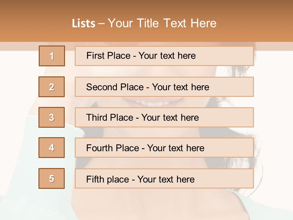Showing Confident Woman PowerPoint Template