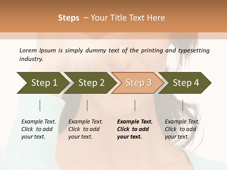 Showing Confident Woman PowerPoint Template