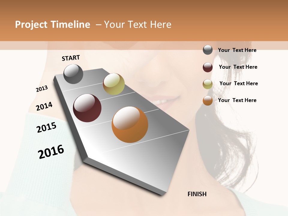 Showing Confident Woman PowerPoint Template