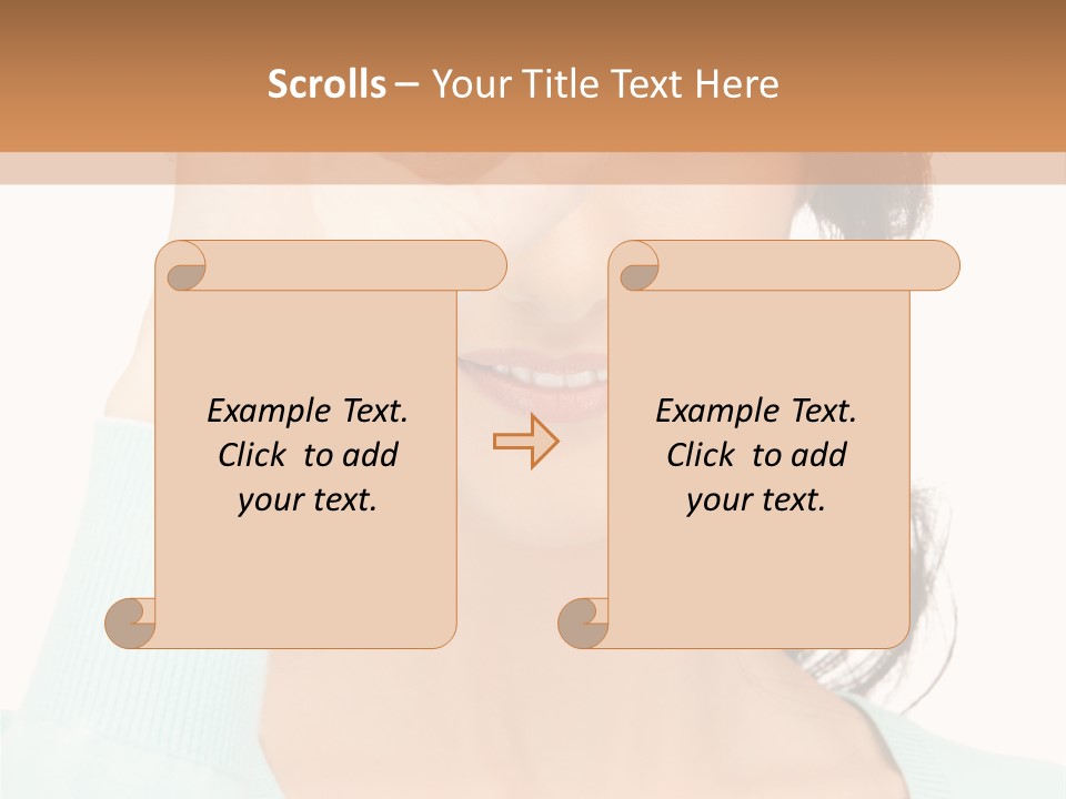 Showing Confident Woman PowerPoint Template