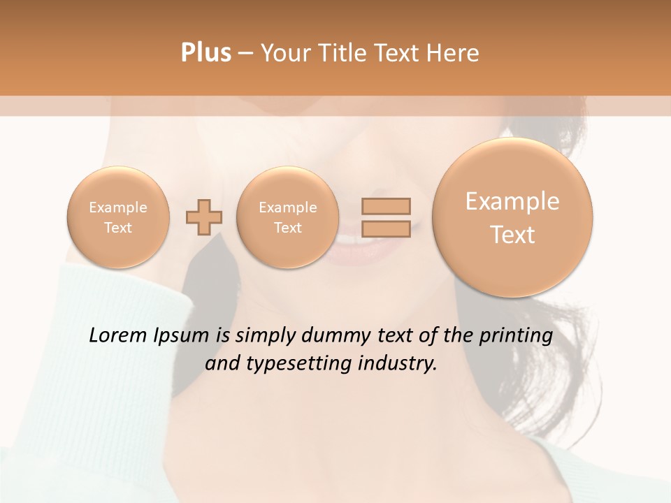 Showing Confident Woman PowerPoint Template