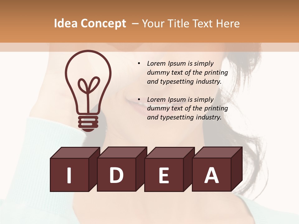 Showing Confident Woman PowerPoint Template