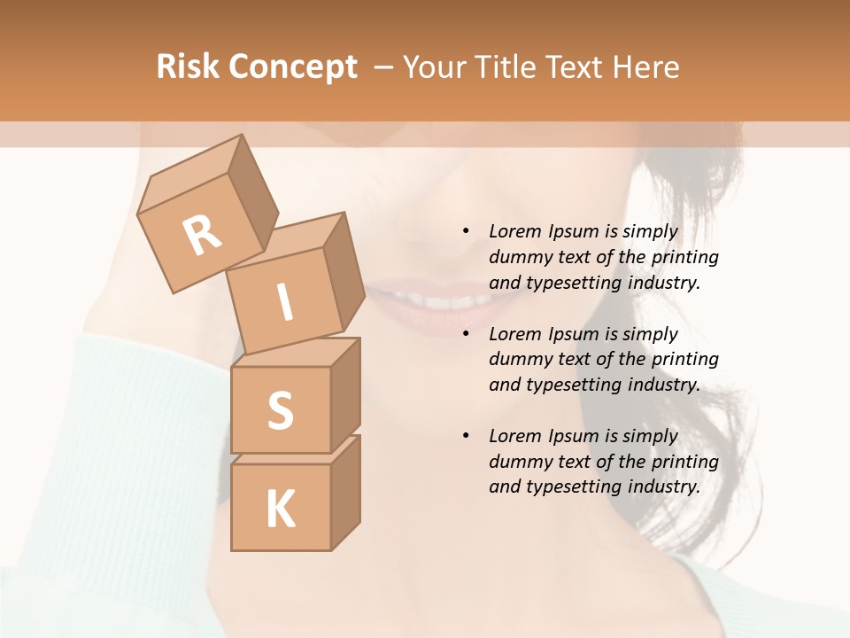 Showing Confident Woman PowerPoint Template