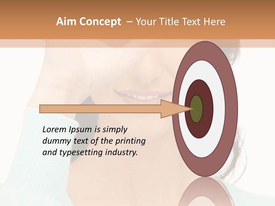 Showing Confident Woman PowerPoint Template