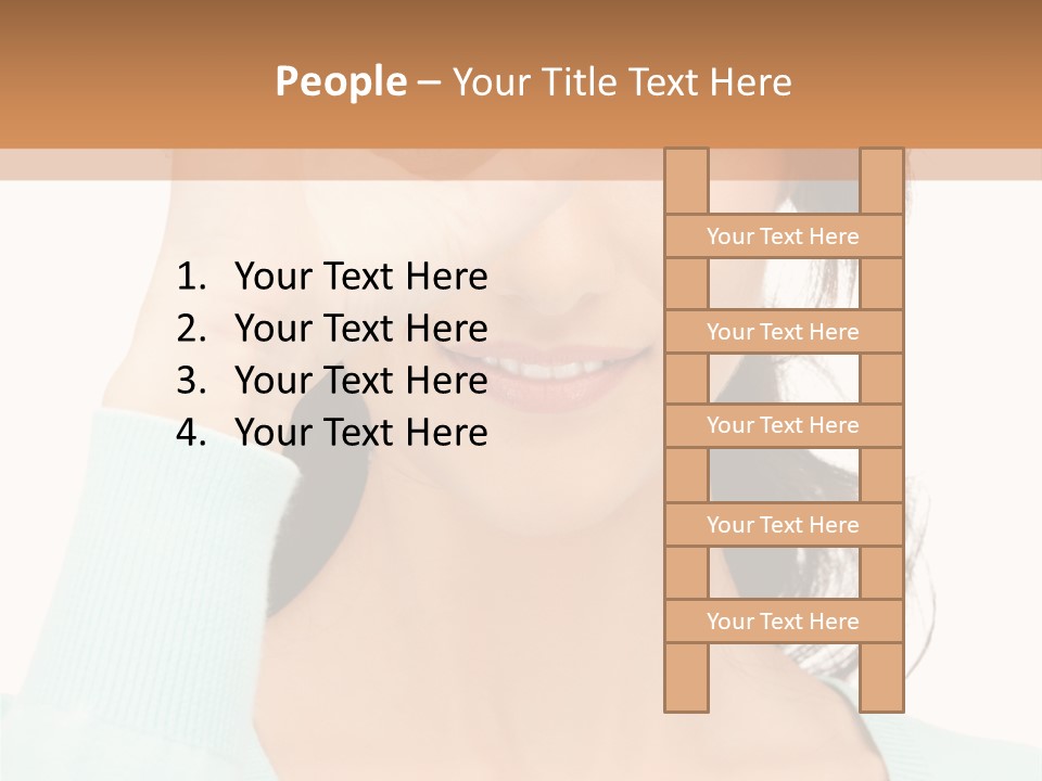 Showing Confident Woman PowerPoint Template