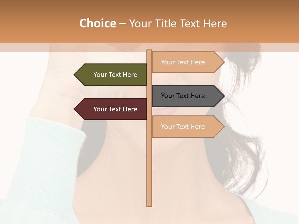 Showing Confident Woman PowerPoint Template