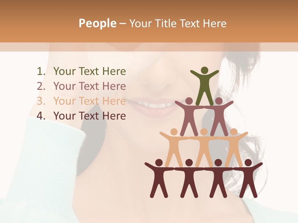 Showing Confident Woman PowerPoint Template