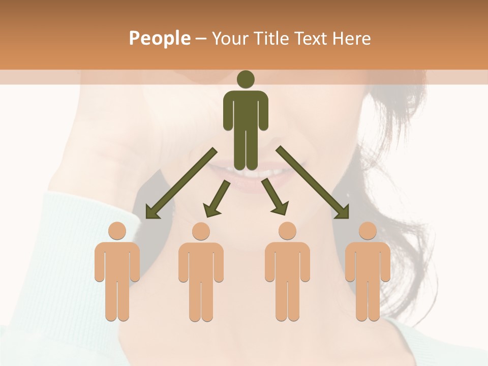 Showing Confident Woman PowerPoint Template